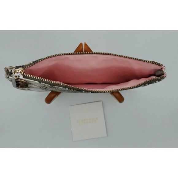 Stephanie Johnson Java Coffee Large Flat Pouch Make Up Bag NWT - Picture 3 of 6